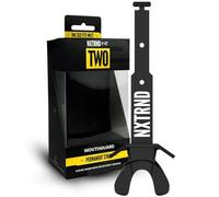 Nxtrnd Two Protège-dents de football, protège-dents de football, protège-dents de football pour jeunes, compatible avec les appareils dentaires, sangle connectée (noir)