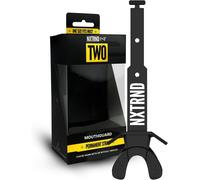 Nxtrnd Two Protège-Dents De Football,Protège-Dents De Football,Protège-Dents De Football Pour Jeunes,Compatible Avec Les Appareils Dentaires,Sangle Connectée (Noir)