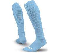 Nxtrnd XTD Chaussettes de football extra longues rembourrées pour homme et garçon, avec nervures, Columbia Blue., Medium