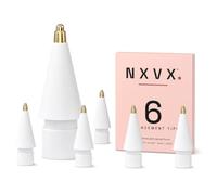 NXVX Lot de 6 embouts à ressort pour Apple Pencil - Blanc - Absorption des | Six pointes à ressort avec déplacement de coussin de 0,4 mm - Atterrissage plus doux pour les écrivains lourds