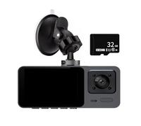 Nxyupv Dash Cam et Intérieur WiFi 1080P avec Carte Mémoire 32G Écran 2 Pouces Vision Nocturne Grand Angle 170 ° WDR Mode Stationnement 24H