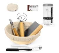 Nxyupv Kit de Fermentation du Pain au Levain avec Bandes d'alimentation de Marquage de Date et Paniers de Fermentation