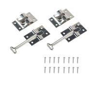 Nxyupv Support de Porte de Camping-Car, Loquet de Porte de Remorque Silencieux à Pression, Loquet de Support de Porte de Van en Métal, Support de Porte de Style T, 6 Pouces