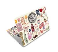 NXZGO Autocollant universel réutilisable en vinyle pour ordinateur portable de 12, 13, 13, 14, 15,4, 15,5, 15,6" - Rose