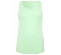 NY Deluxe Edition Débardeur uni côtelé 100% coton pour femme, grande taille, vêtement d'été décontracté, taille UK 16-28 (vert menthe, 20)