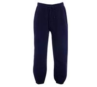 NY Deluxe Edition Pantalon de jogging unisexe pour garçons et filles, taille resserrée, bas de jogging surdimensionné, style baggy des années 90, UK 7-13 ans (bleu marine, 9/10)