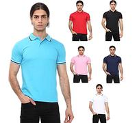 NY Deluxe Edition Polo piqué à manches courtes pour homme - Tailles S à 2XL - Rouge - XX-Large