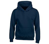 NY Deluxe Edition Sweat à Capuche pour Enfants Filles et garçons - Haut uni - Taille UK 5 à 13 Ans (13, Bleu Marine)
