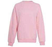 NY Deluxe Edition Sweat-shirt à col rond en polaire pour femme - Taille 36-42, rose bébé, 54-56 Grande taille