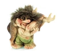 Ny Form Troll Norvégien en latex naturel, figurine de troll, beige, marron