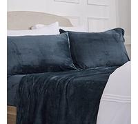 NY Loft Parure de lit en Micro Polaire Ultra Douce avec Poches très Profondes | Ensemble de draps en Molleton en Velours Extra Doux | Polaire Super Moelleuse | Velours Pelucheux et Chaud | Collection