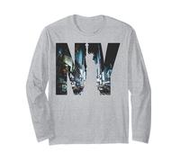 NY New York City Tee Shirts, Cool New York City Times Square Manche Longue
