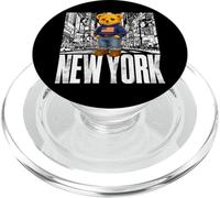 NY Teddy Bear New York City Stories - Cute Bear City Illustr PopSockets PopGrip pour MagSafe