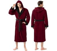 NY Threads Peignoir de bain long à capuche pour homme, en polaire, Large-X-Large (Pack of 1)