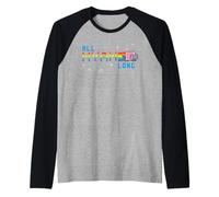 Nyan Cat All Nyan Long Rainbow Internet Cat Funny Meme Manche Raglan