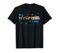 Nyan Cat All Nyan Long Rainbow Internet Cat Funny Meme T-Shirt
