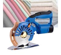 NYANS Machine De Découpe Rotative Électrique sans Fil 100/110/125 mm, avec 2 Lames Et 2 Batteries De 2500 mAh, 5 Vitesses, pour Tissus, Cuir, Tissus Naturels Et Synthétiques RCS-100B