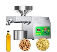 NYANS Machine D'extraction D'huile en Acier Inoxydable, pour Cacahuètes Tournesol Noix Sésame, Presse à Huile Domestique Automatique, Écran Numérique Intelligent pour Régler la Température