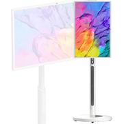 NYANS Moniteur Tactile Intelligent, Support TV Portable Mobile 1080P Android 12 sur roulettes, Compatible avec Google Store, 8 GB+ 128 GB De Stockage, pour Le Divertissement Mobile