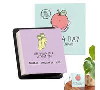 Nybhyjka Calendrier quotidien 2025 Punny - Calendrier 2025 - 1 jour par jour - Calendrier quotidien 2025 page par jour - Calendrier avec pages détachables et jeux de mots quotidiens pour table