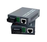 Nybhyjka Convertisseur de média fibre Gigabit monomode, convertisseur fibre Ethernet,Convertisseur monomode Fast Ethernet Speed 2 pièces | Module émetteur-récepteur LC, convertisseur de média fibre