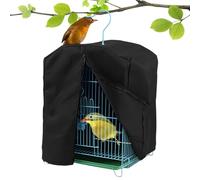 Nybhyjka Housse de cage pour oiseaux de compagnie | Housse chaude respirante coupe-vent à fermeture éclair pour cage de perroquet, perruche, inséparable, perruche, pinson, lapin, ara