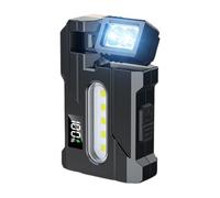 Nybhyjka Lampe de poche de camping avec écran LCD rotatif - Lampe torche d'extérieur LED - Angle réglable pour la course de nuit, les chantiers de construction, la réparation à domicile, les pannes de