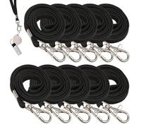 Nybhyjka Lot de 10 cordons tour de cou pour arbitre de basket-ball, camping, survie, sifflet pour officiels, 10 pièces, Refer to description