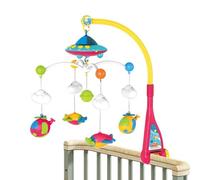 Nybhyjka Mobile musical pour le berceau, bébé berceau musical mobile,Remote Control Nursery Crib Musical Mobile avec Fonction Projecteur Lights | Accessoires de lit pour bébé, décor de crèche pour