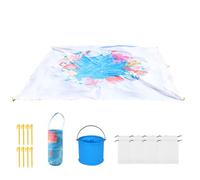 Nybhyjka Piscine de plage, 2 en 1, 2 x 2 m, résistante au sable, imperméable, pliable, couverture de plage pour pique-nique, vacances