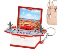 Nybhyjka Porte-clés pliable en forme de livre - Tiananmen - Breloque carrée pour sac à dos, petit livre pliable pour, adultes, anniversaire, Noël