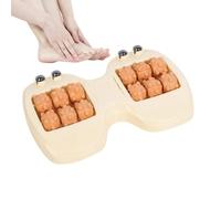 Nybhyjka Rouleau de massage des pieds - Outil de massage double portable, rouleau de pieds avec perles magnétiques - pour soins musculaires de la voûte plantaire, relaxation, voyage