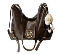 Nybhyjka Sac à bandoulière élégant pour femme | Pochette fourre-tout pour femme | Grande capacité, élégant, décontracté, tendance, sac à main multifonctionnel pour femmes, filles, Café noir, Refer to