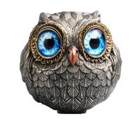 Nybhyjka Statue de Chouette Porte-Bonheur du Sage du Feutre, Figurines d'animaux réalistes de Hibou, Sculpture de Hibou, Garde de Hibou Heureux, Statue de Chouette Petite Sculpture de Poche pour Les