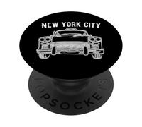 NYC Checker Taxi Cab for New York Lovers PopSockets PopGrip Adhésif