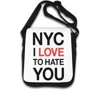 NYC I Love to Hate You I Hate New York Sac à bandoulière Blanc