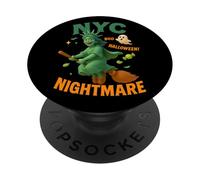 NYC Nightmare Halloween Design - cuteStatue of Liberty Witch PopSockets PopGrip Adhésif