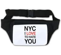 NYC Sac banane avec inscription « I Love to Hate You I Hate New York » Blanc