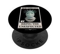 NYC Statue of Liberty with Fur Mask Bring The Unexpected PopSockets PopGrip Adhésif