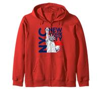 NYC Tee Shirts New York City Statue of Liberty with USA Flag Sweat à Capuche