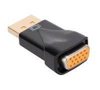 NYCEMAKEUP Adaptateur DisplayPort vers VGA 1080p convertisseur DisplayPort vers VGA adaptateur mâle vers femelle pour ordinateur de bureau Displayport vers VGA convertisseur
