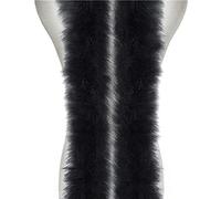 NYCEMAKEUP Plumes de marabout de 1,8 m pour loisirs créatifs, couture, garniture pour femme et fille, plumes de dinde pour bricolage, plumes d'autruche multicolores, rose, argent, blanc, noir, Noir