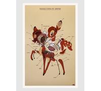 Nychos Dissection of Bambi - Anatomy Sheet Fine Art à motifs Uni