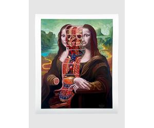 Nychos Dissection of Mona Lisa Fine Art Print à motifs Uni