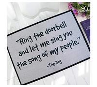 NYDECOR Paillasson d'entrée Amusant en Caoutchouc Fin antidérapant pour Chambre à Coucher, Cuisine, terrasse, Jardin, 61 x 91 cm (Le Chien)