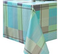 Nydel Dove - Nappe en damassé Anti-Tache Motif Etoile Rectangle : 160 x 200 cm