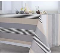 Nydel Nappe Jacquard Betty Ardoise Anti Tache Enduction Acrylique (Carrée 160 x 160 cm)