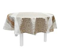 Nydel Nappe Jacquard Vali Camel Anti Tache, Ronde 160 cm