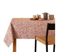 Nydel Nappe Perle Enduction Acrylique, Rouge, Ronde 160 cm
