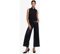NYDJ NYDJ Faux Leather Wide Leg Black Trousers
